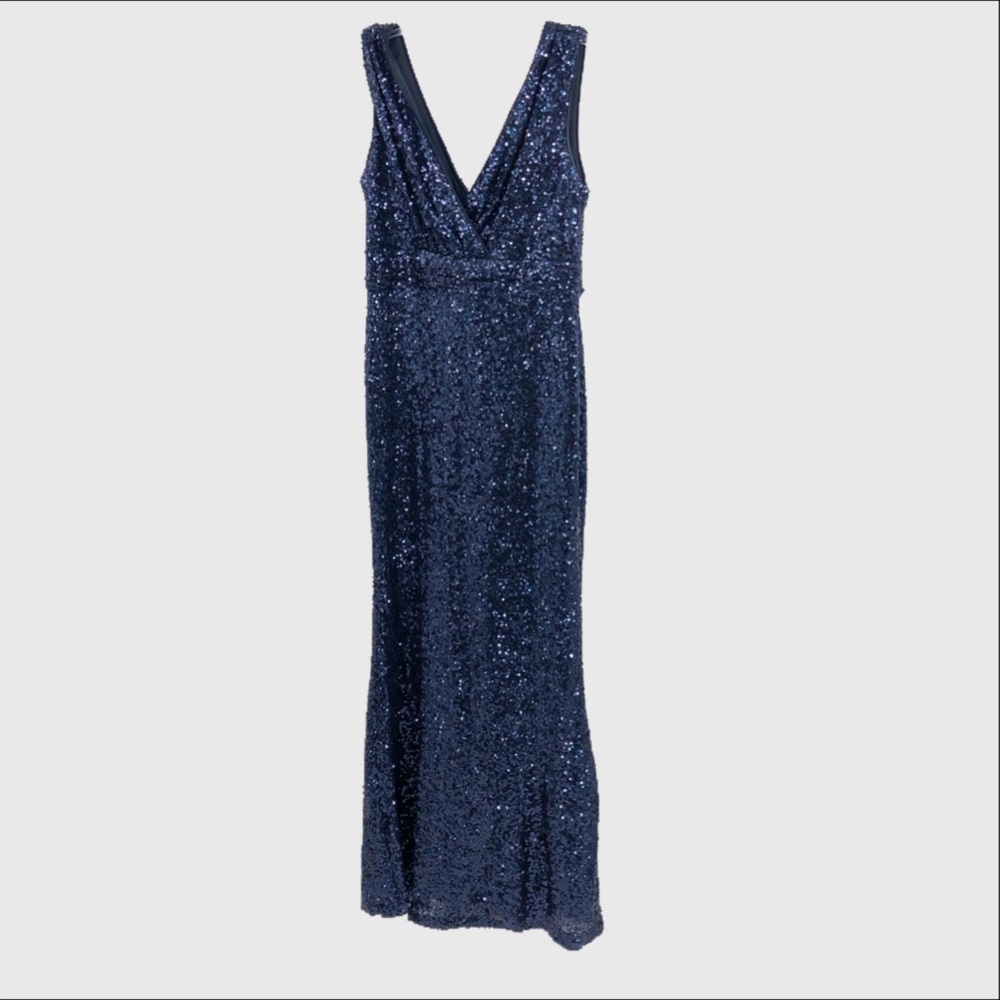 Belle Badgley Mischka sequined sleeveless gown